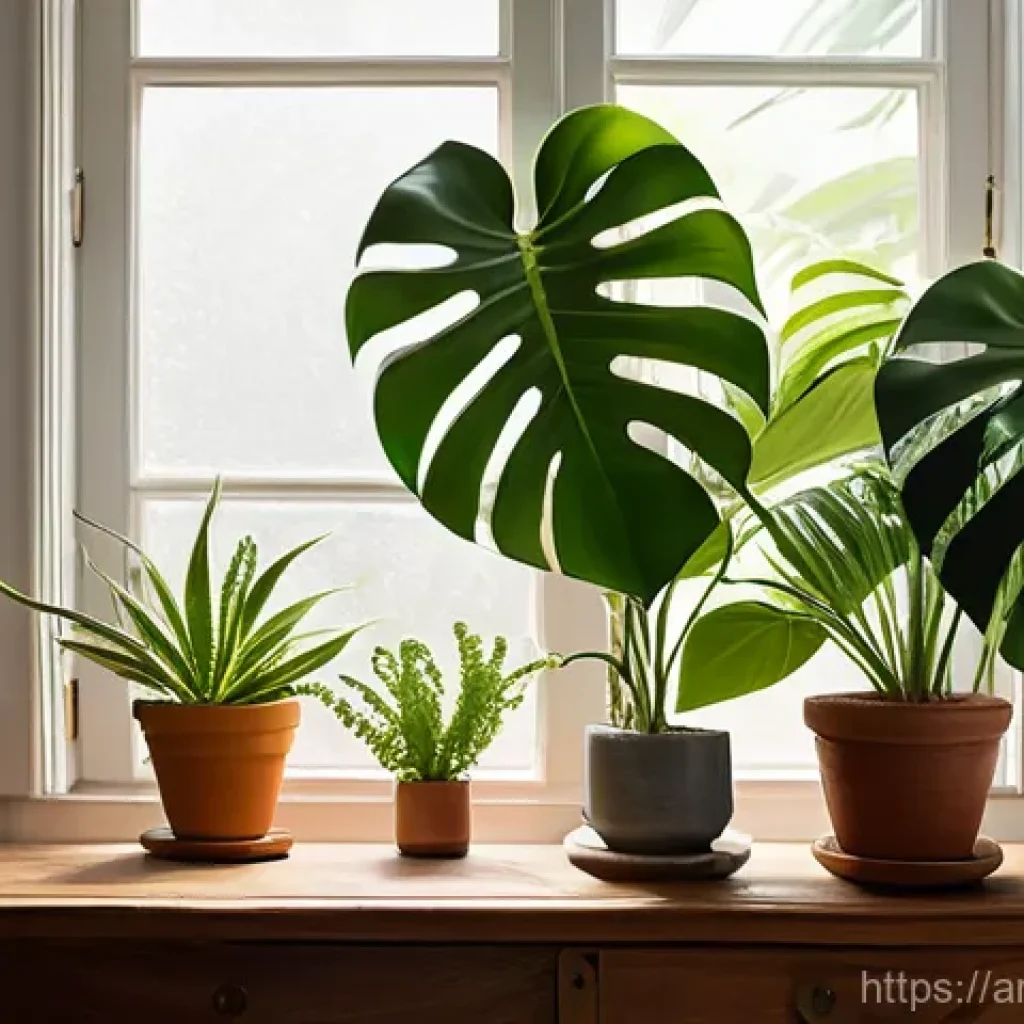 몬스테라 가지치기 팁 - **Prompt 1: The Art of Pruning for a Thriving Monstera**
    "A serene, well-lit indoor scene featur...