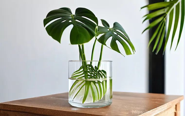 몬스테라 가지치기 팁 - **Prompt 2: Monstera Transformation: Before and After Pruning**
    "A visually striking split image...