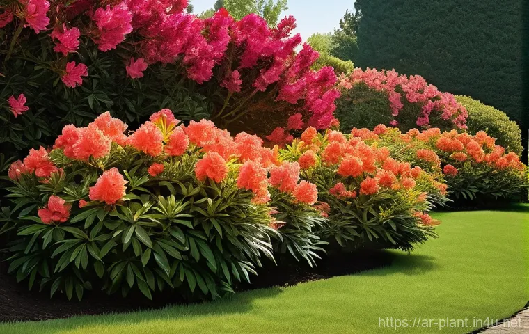 철쭉과 진달래 차이점 - **A Majestic Rhododendron in Full Bloom:**
    "A close-up, high-definition photograph of a magnific...