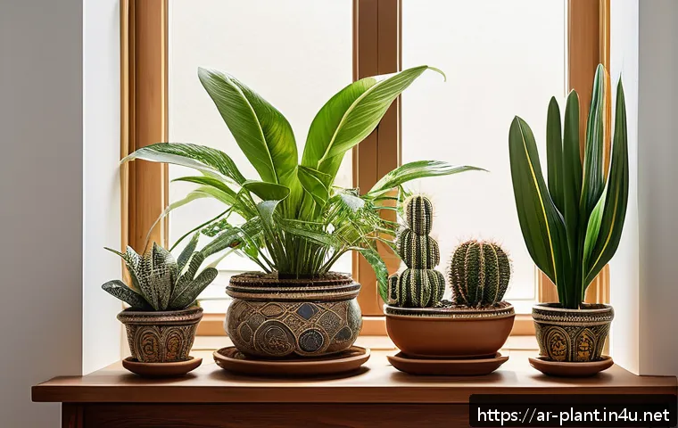 DIY 미니 정원 제작 방법 - A cozy indoor miniature garden set in a small corner of a traditional Arabic living room, featuring ...